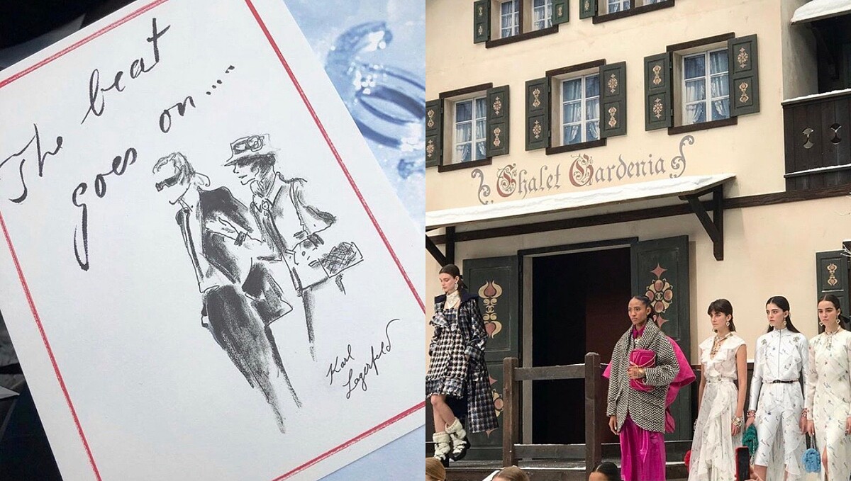 卡爾的最後一場告別作！播放生前錄音檔、與香奈兒女士相聚的插畫…太催淚的CHANEL雪地大秀細節盤點