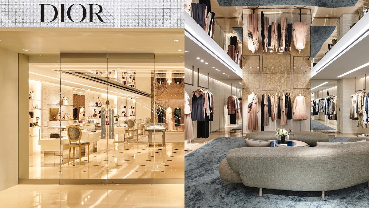 上下鏡射的顛倒空間實在太時髦！融合典雅藍、奢華金，DIOR在漢神百貨打造全新概念精品店