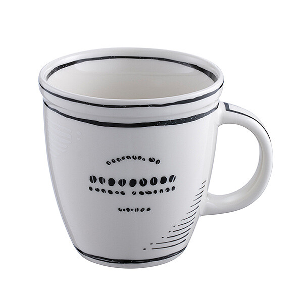 Abbey16OZ醇白馬克杯，售價$500。容量：16OZ。