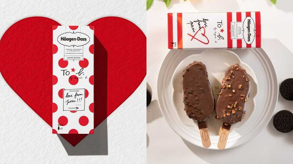 紅白圓點、線條雪糕包裝太夢幻！Häagen-Dazs哈根達斯首度攜手agnès b.，推出兩款限量聯名款雪糕