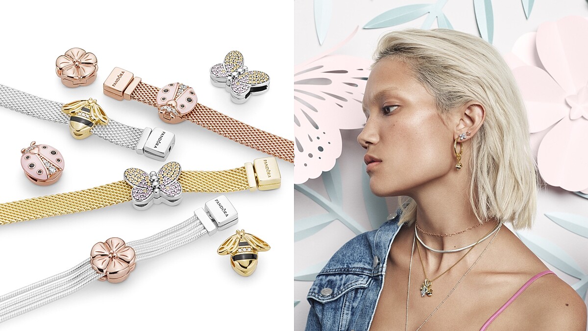 粉紅瓢蟲、幸運草、蝴蝶…Pandora春季系列打造指尖的浪漫秘境花園！