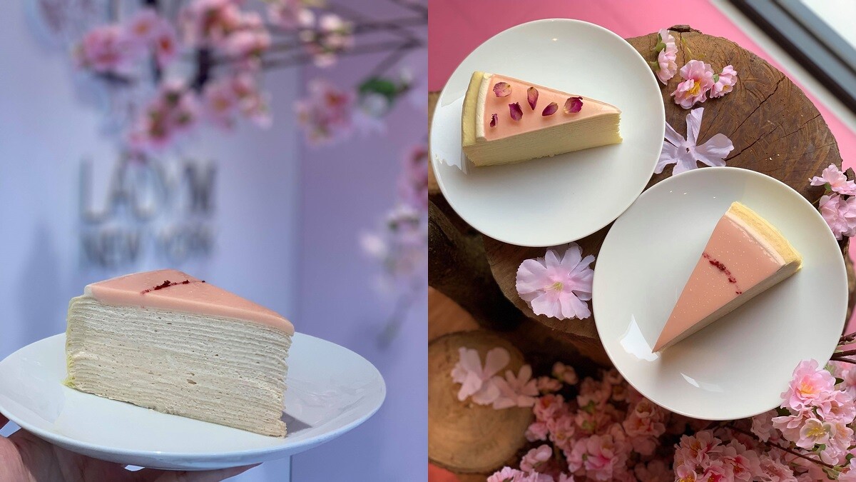 櫻花莓果千層蛋糕(單片280元，九吋2,800元) 4/3-4/29期間限定