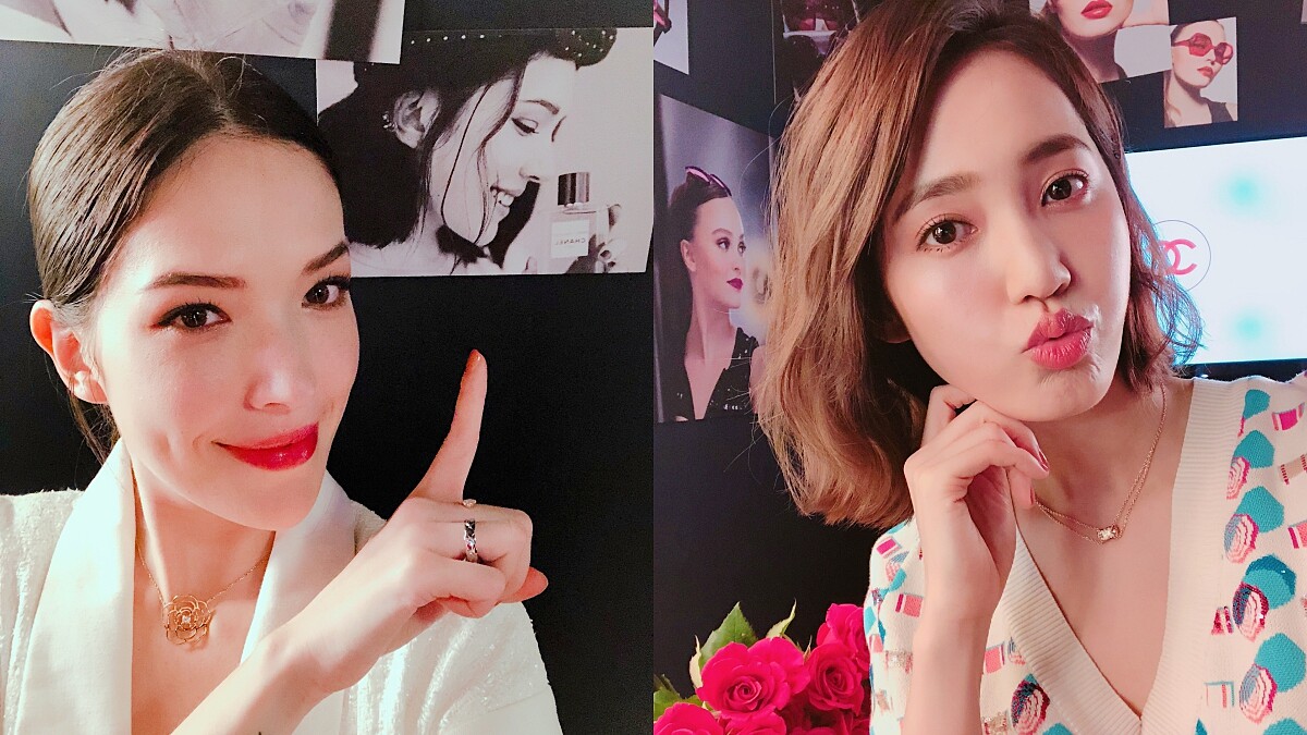 許瑋甯擦口紅的小心機「疊上金色護唇膏，可以讓嘴唇看起來更水潤！」還有王棠云也現身在香奈兒COCO放閃俱樂部耍