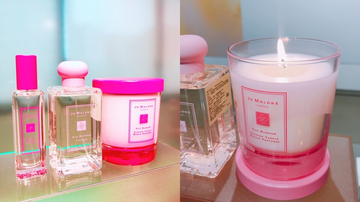 粉紅色的合歡花(復刻香氣)系列，當中有首度推出的合歡花工藝蠟燭。