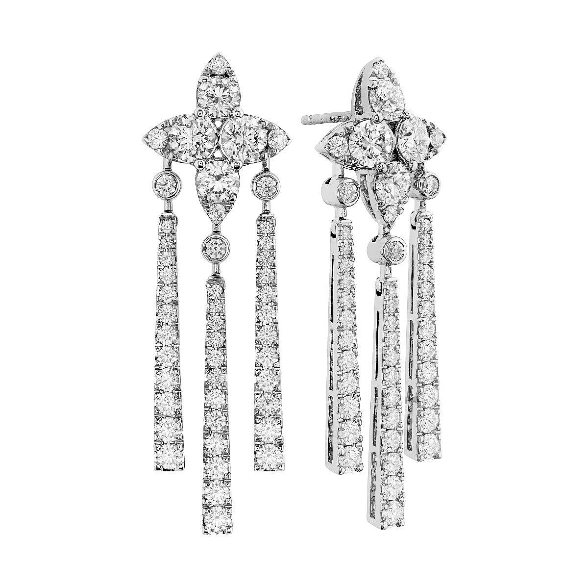 AERIAL REGAL白K金鑽石耳環