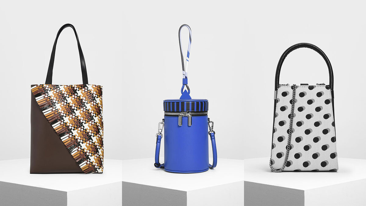 草編拼接托特包NT3,190、圓筒手提包NT1,990、真皮牛鈴造型包NT2,990。