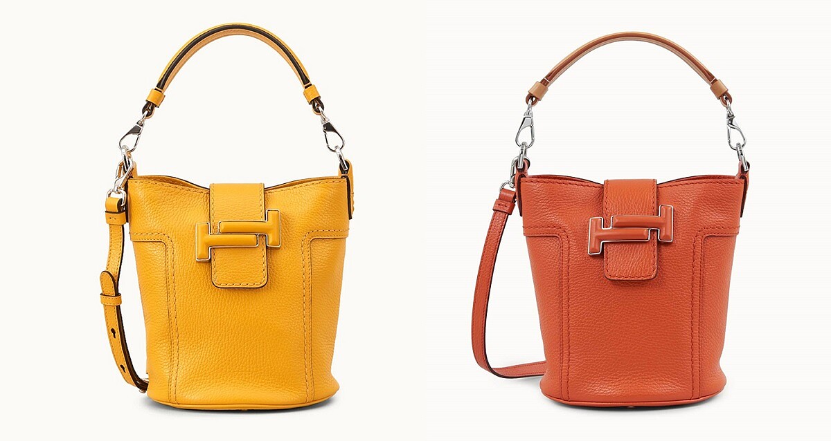 TOD'S Double T 牛皮水桶包