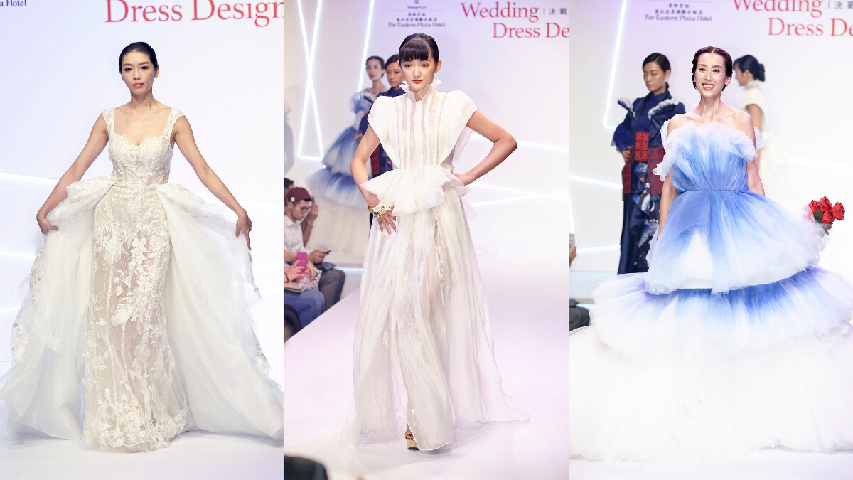 第一屆得獎作品:(左) 冠軍林炫臻《啟程》;(中) 亞軍石展榮《若水》;(右) 季軍方璟隆《春日花嫁》。