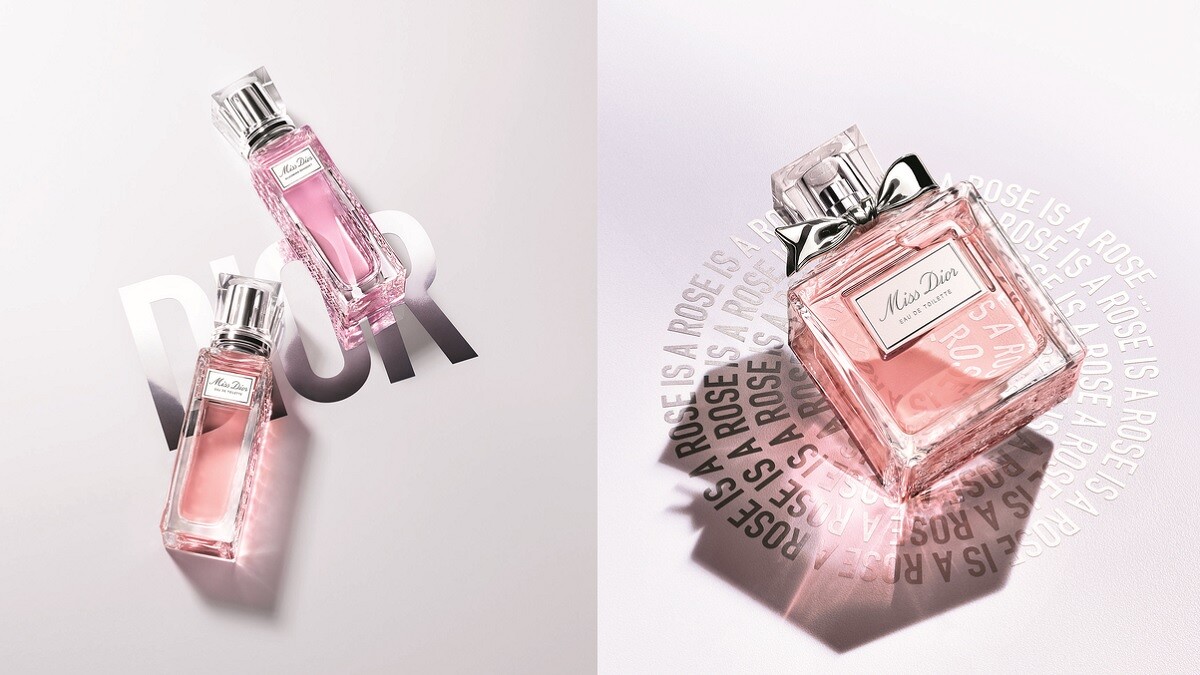 (左)Miss Dior親吻淡香水20ML，NT1,600 (右)Miss Dior淡香水50ML，NT3,300／100ML，NT4,650