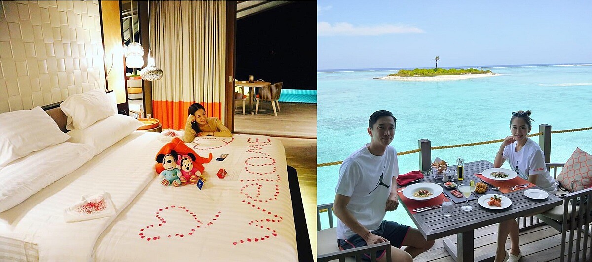 芬尼芙的專屬管家特地安排專屬兩人的小驚喜『浪漫海灘晚餐』