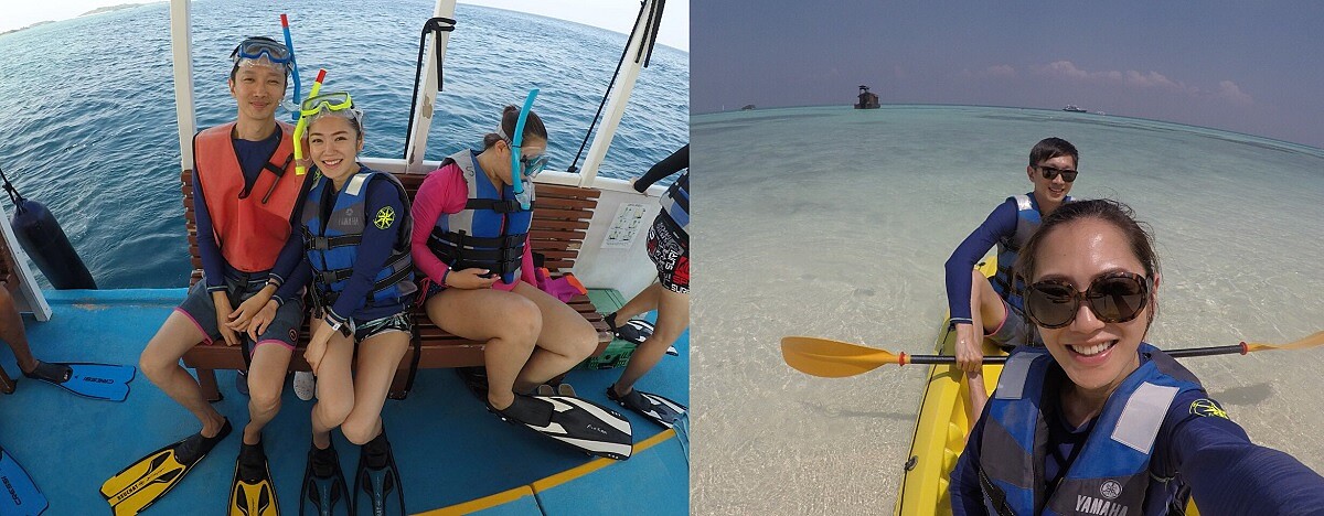 楊千霈夫婦體驗獨木舟、浮潛等新鮮行程，發現不一樣的自己