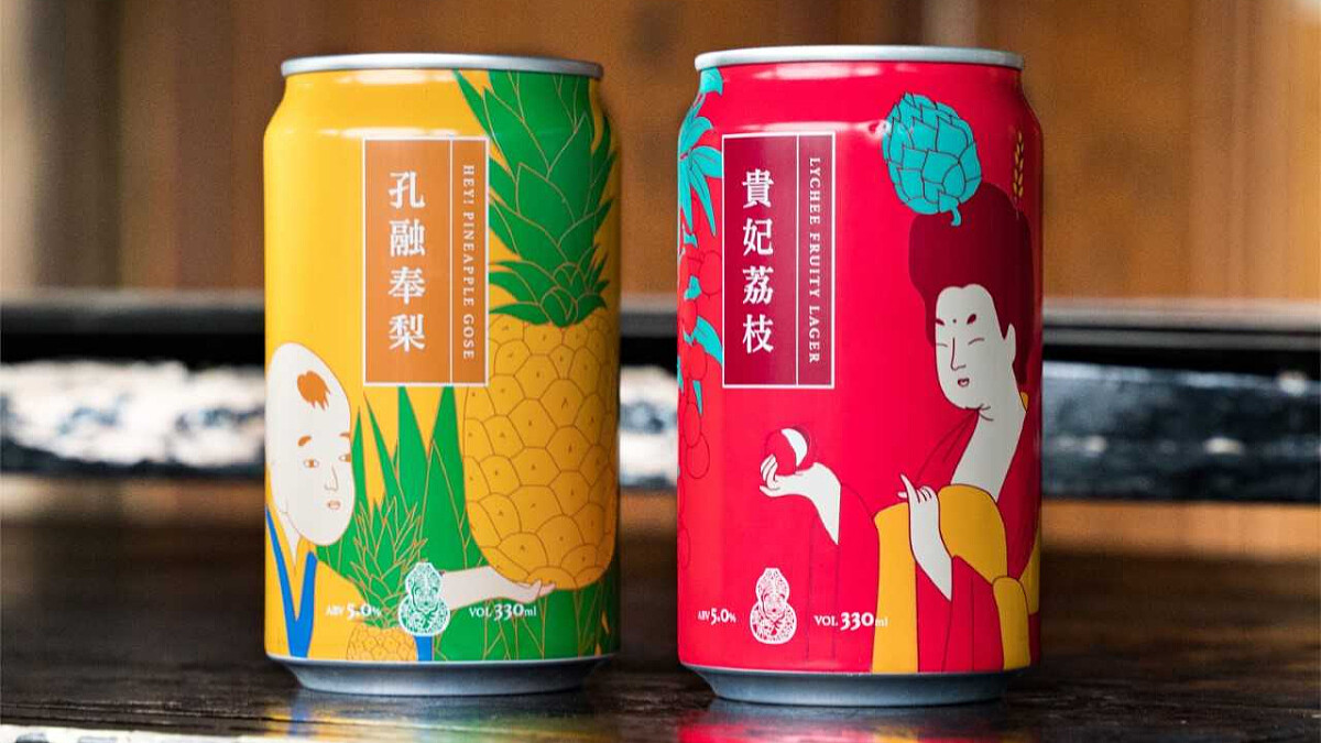 臺虎精釀大玩古人梗！推出全新「貴妃荔枝」、「孔融奉梨」2款水果啤酒，7-ELEVEN限量上市