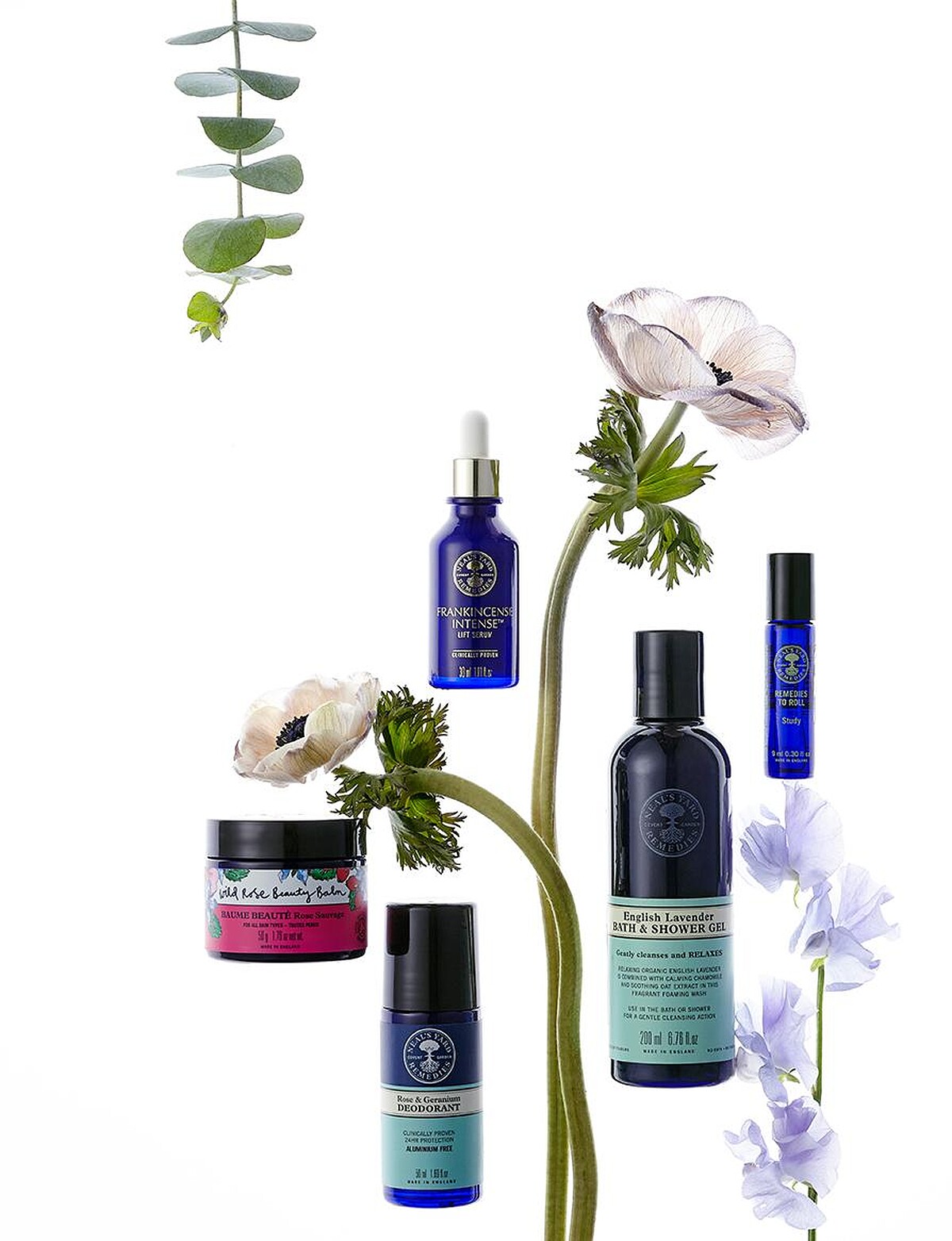 1. Neal&rsquo;s Yard Remedies 野玫瑰亮采萬用霜，NT2,180。2.Neal&rsquo;s Yard Remedies 乳香黃金拉提菁萃，NT3,600。3.Neal&rsquo;s Yard Remedies 英國薰衣草沐浴露，NT640。4.Neal&rsquo;s Yard Remedies 思緒清晰滾珠精油，NT430。5.Neal&rsquo;s Yard Remedies 玫瑰天竺葵體香滾珠，NT460。
