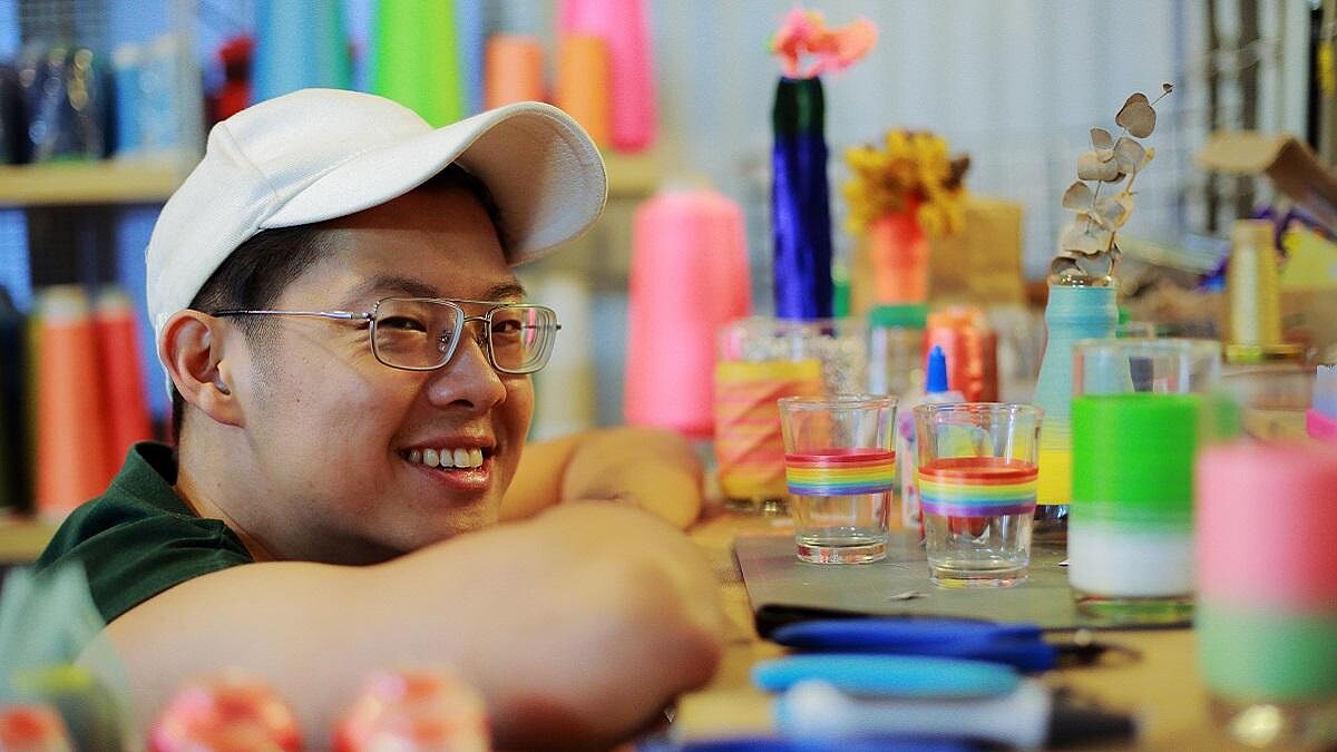 一紗一世界！「線加工」紗線藝術家葉皓宇，纏出老記憶的新花樣