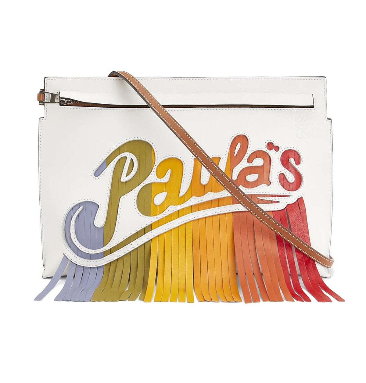 Paula&rsquo;s Vertical 小牛皮彩虹流蘇提包，約NT56,000。