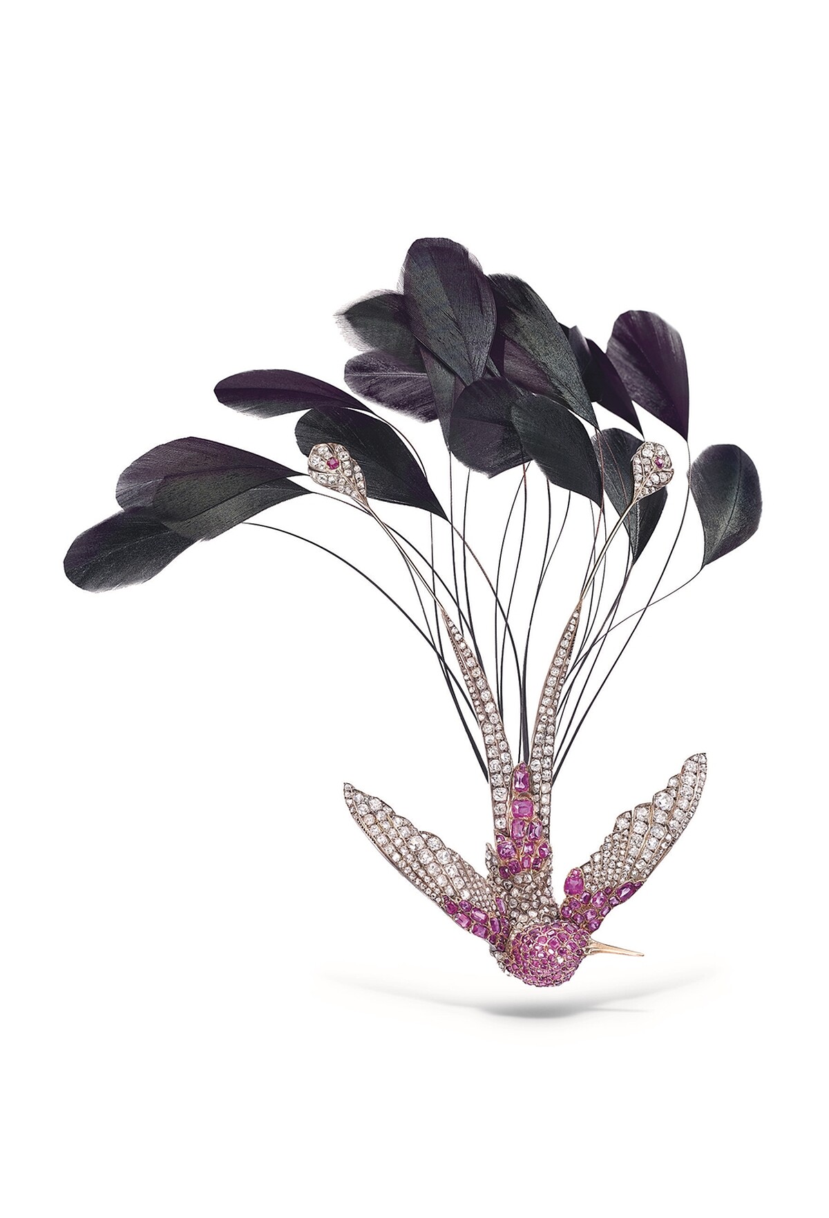 蜂鳥鷺羽頭飾 Joseph Chaumet 約1880年 Chaumet珍藏