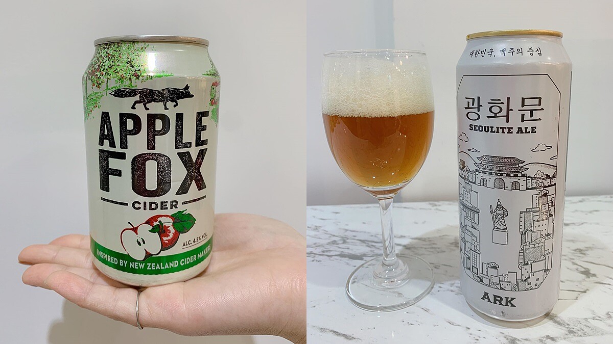 想微醺就衝7-ELEVEN！獨家販售狐狸蘋果酒、哈密瓜水果酒，黑白塗鴉韓國光化門包裝啤酒質感上市