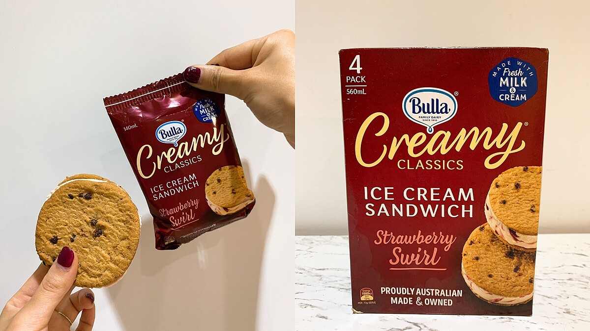 BULLA三明治冰淇淋 (草莓/香草) 4入/盒 229元 JASONS獨家