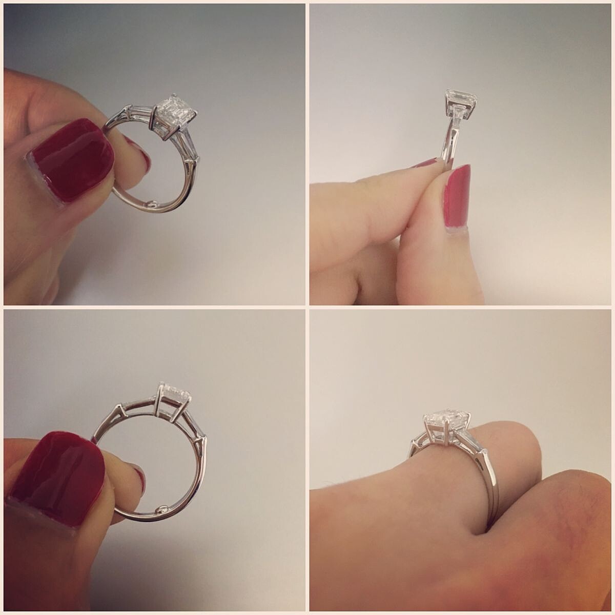 側邊的戒台與鑲嵌