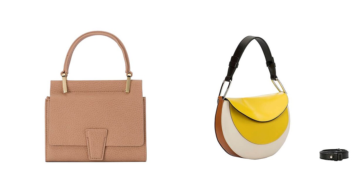 Elletra肩背/手拿包,NT5,700、Rosseta半月包,NT14,300。以經典款式Elletra 外型設計,可當外出小包,或是手拿皮包使用,輕便同時優雅有型