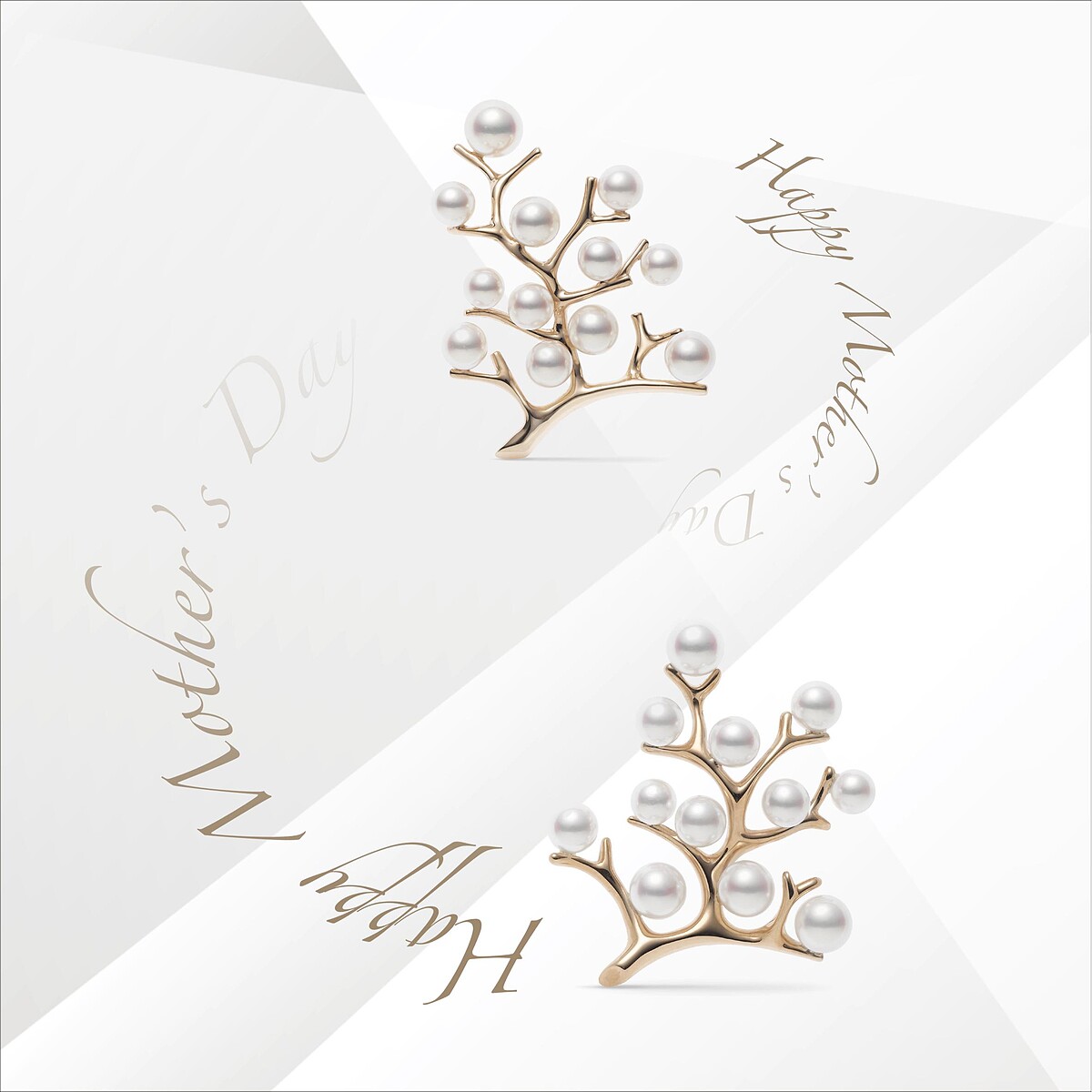 MIKIMOTO「Kofuku no ki幸福之樹」珍珠胸針