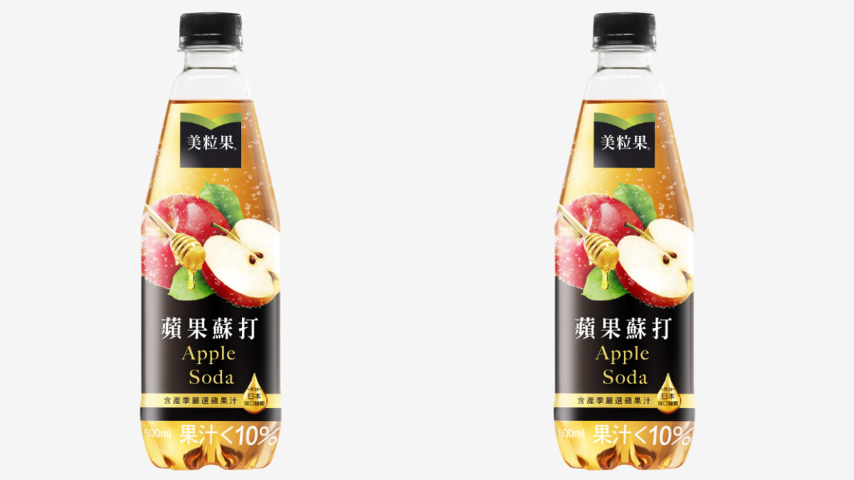 美粒果「蘋果蘇打」500毫升建議售價：NT$ 29