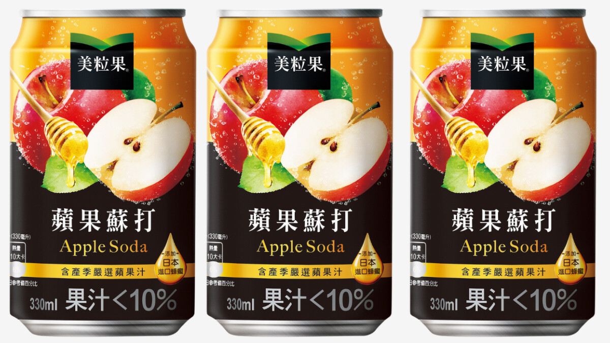 美粒果「蘋果蘇打」330毫升*6 (組合)建議售價：6入NT$88