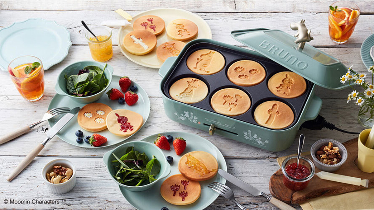 外宿族的大福音!BRUNO x 嚕嚕米推出聯名電烤盤,從鬆餅到章魚燒通通難不倒它