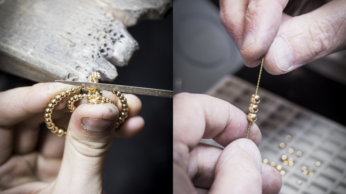 Van Cleef & Arpels梵克雅寶的金質圓珠工藝
