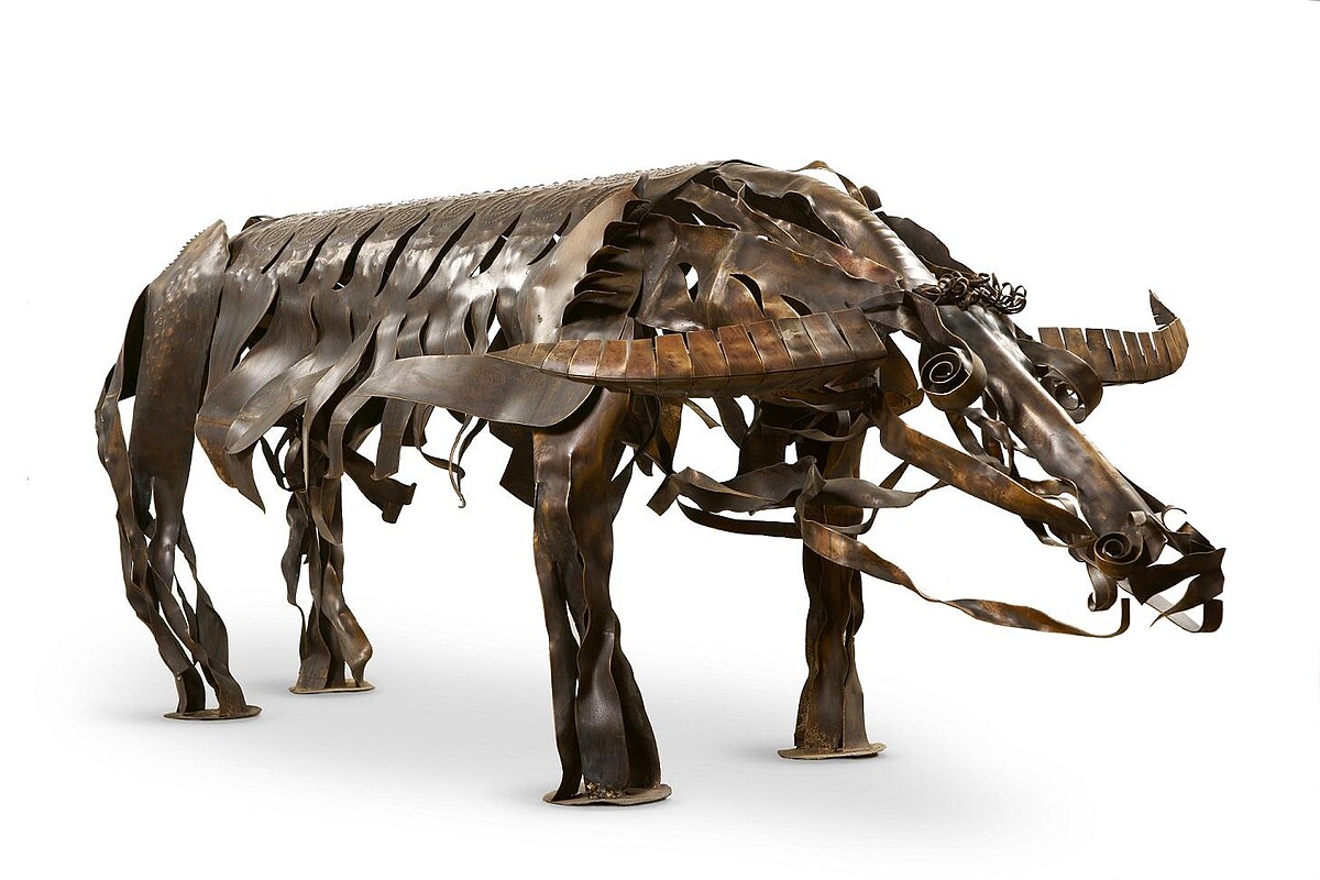 5樓誠品畫廊|7/6-8/4《立》|夏陽|牛,2010,黃銅片