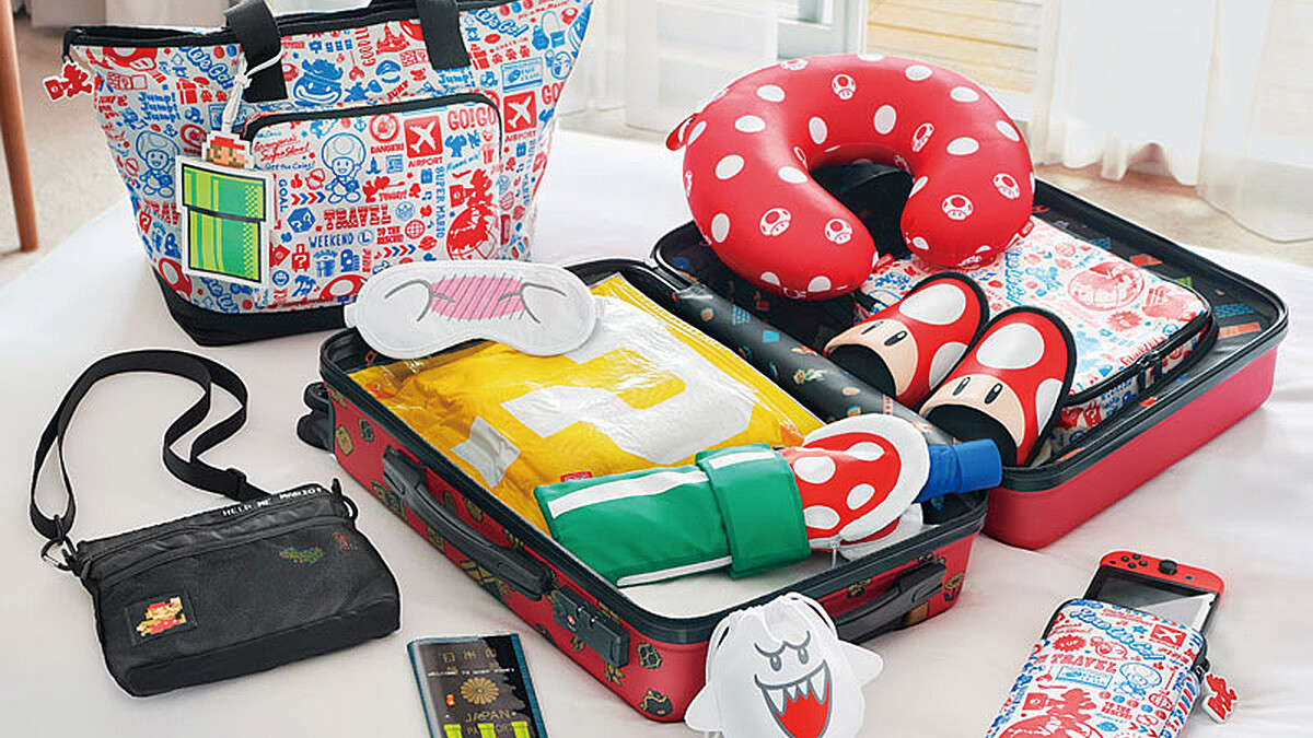 任天堂《超級瑪利歐》推出全新12款旅遊周邊小物，行李箱、透明闖關護照每個細節都超精緻、每樣都太生火