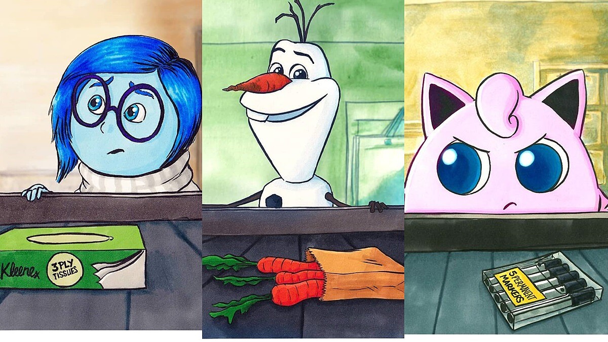 猜猜小小兵會買什麼?「動畫人物到超商的購物清單」法國畫家創意無極限,蟻人買的也太實用了吧