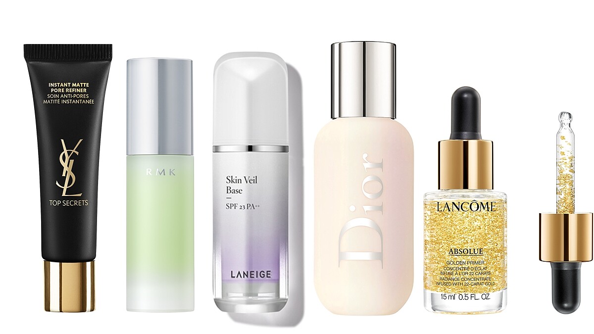 2019年最該收的7款妝前乳:SUQQU晶采極潤粧前乳、植村秀 極保濕輕感防護乳 、蘭蔻玫瑰金箔妝前露、YSL吸油凝乳、Dior牛奶瓶、蘭芝調色乳、RMK沁涼凝膠