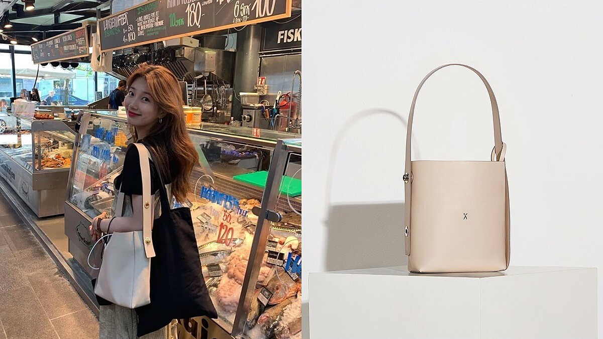 秀智身上的水桶包正是來自韓國品牌JOSEPH &amp;amp; STACEY，還有針織百摺袋、剪刀LOGO錢包等明星商品一次公開