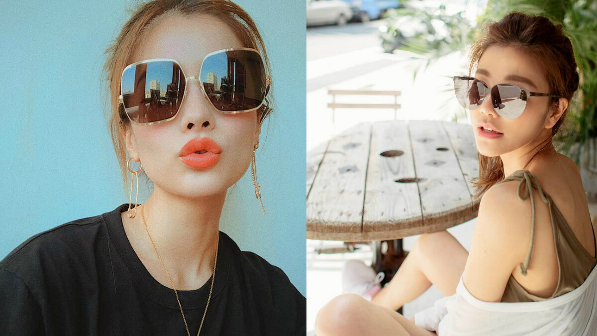 精靈女神許路兒（右）與藝人林珈安（左）配戴經典款墨鏡Swing和Angelina，展現不同的迷人風格。 