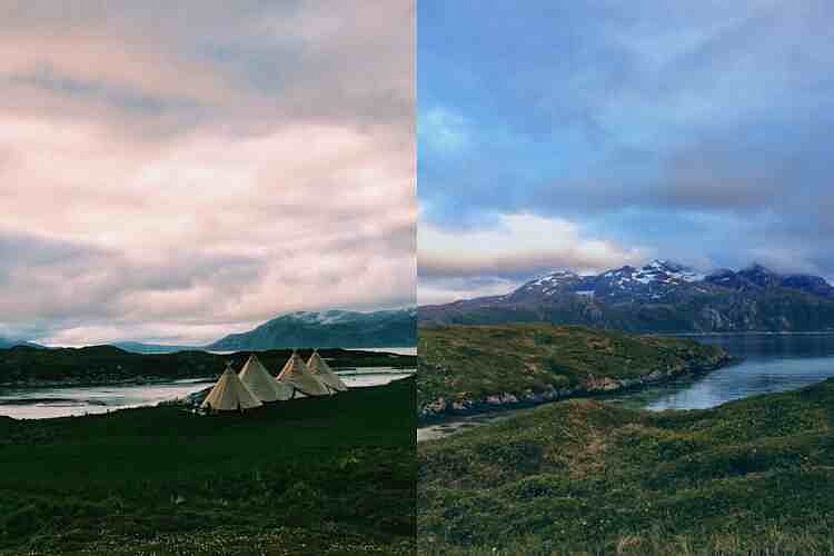 蜿蜒的峽灣地形