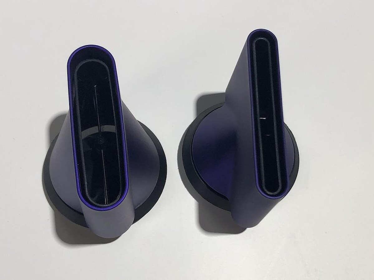 左為順髮吹嘴、右為新一代造型集風吹嘴