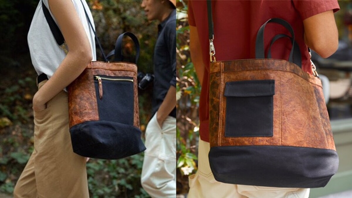 包款由蘑菇布料製成