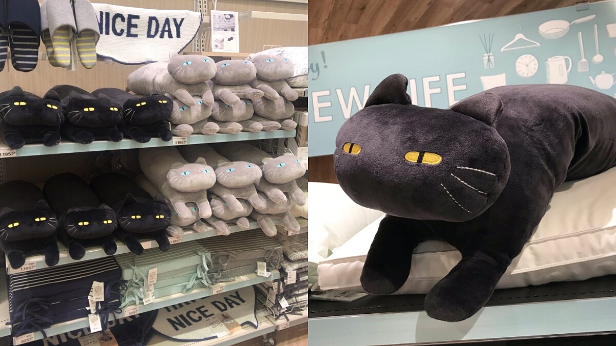 全台秒殺的宜得利「黑貓抱枕」回來了！軟綿綿Q彈觸感、73公分長，根本午睡必備，這次不能再錯過