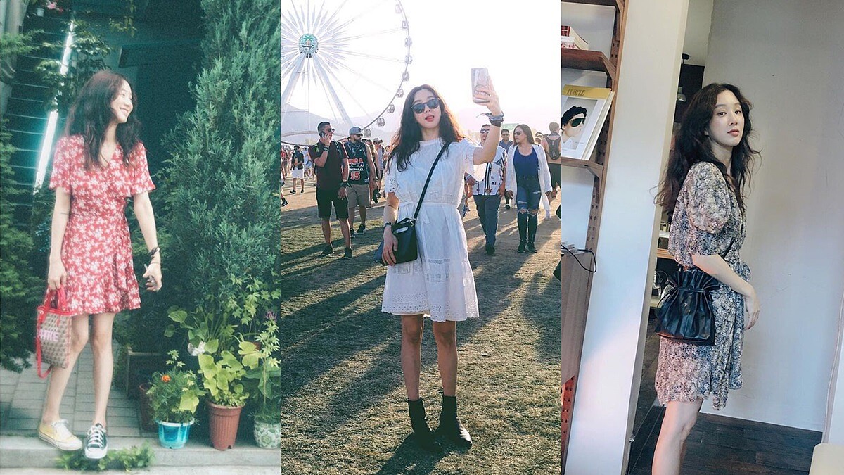 與好友閨蜜孔曉振同樣具備高衣Q！被譽為微笑女王的韓星鄭麗媛超逆齡的洋裝穿搭技巧