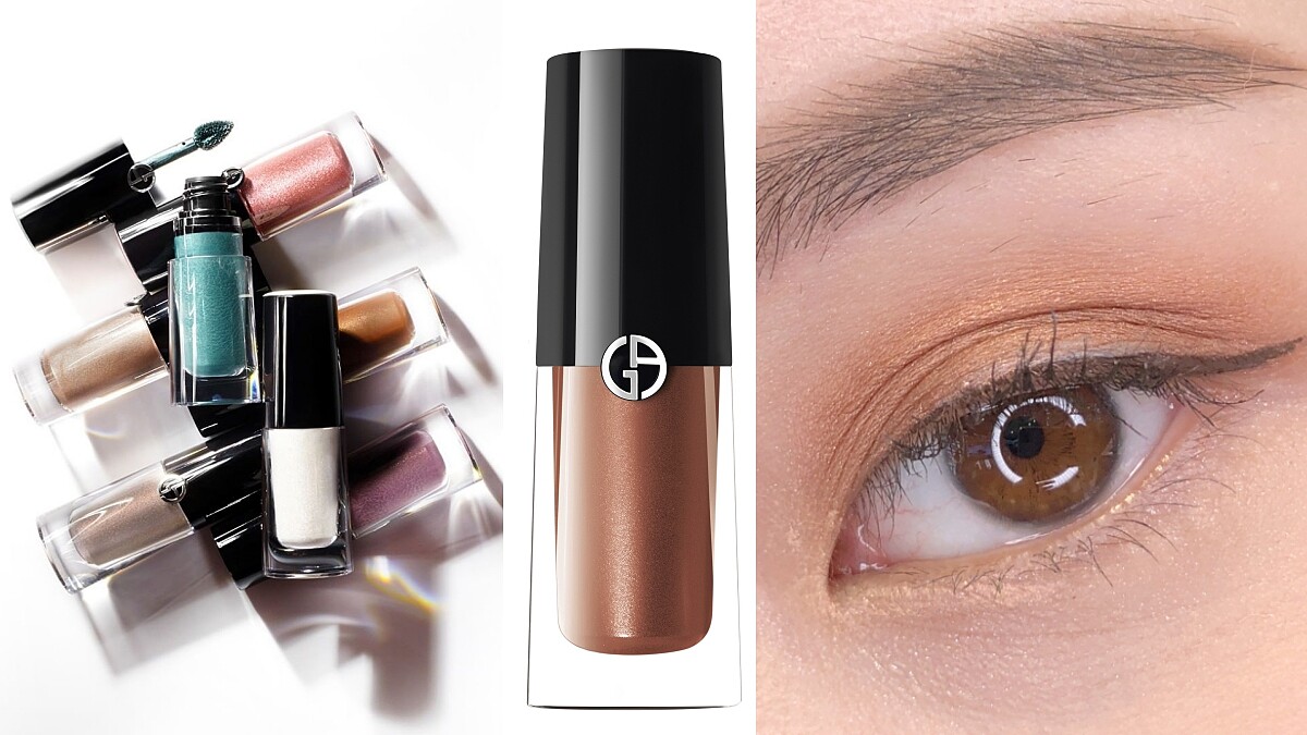 GA「小胖瓶」推出眼影蜜版本！Giorgio Armani亞曼尼訂製眼彩露必收#41鐵鏽玫瑰，擦在眼上的金橘色光澤感太迷人