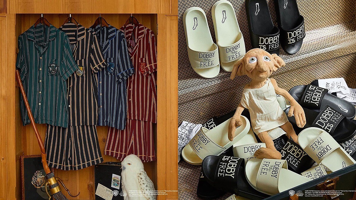 這幾套睡衣也太時髦！韓國品牌SPAO推出哈利波特學院聯名系列，連居家拖鞋、帆布包袋一應俱全