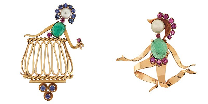  Romeo&Juliet胸針，Van Cleef & Arpels，約1951年之作品。