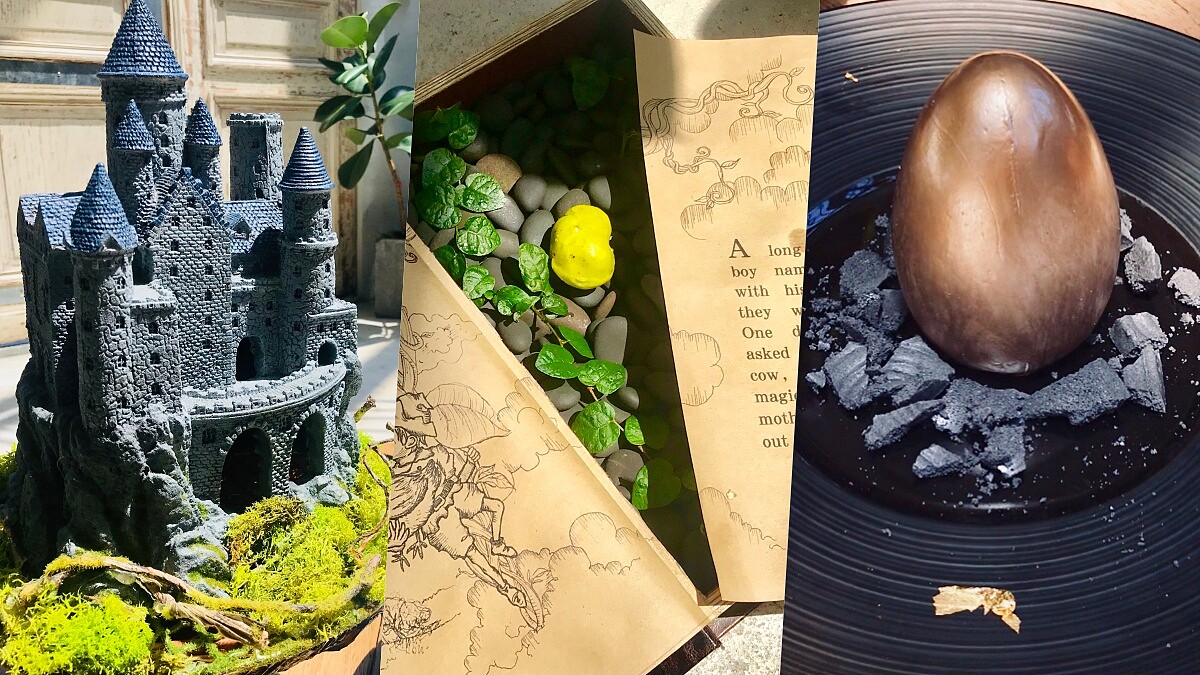 史上最夢幻的甜點！「Truffles Aroma舒服氣息」以童話意境風格為主軸，打造出會冒煙的城堡「傑克與魔豆」、帶來幸福的「青鳥」……