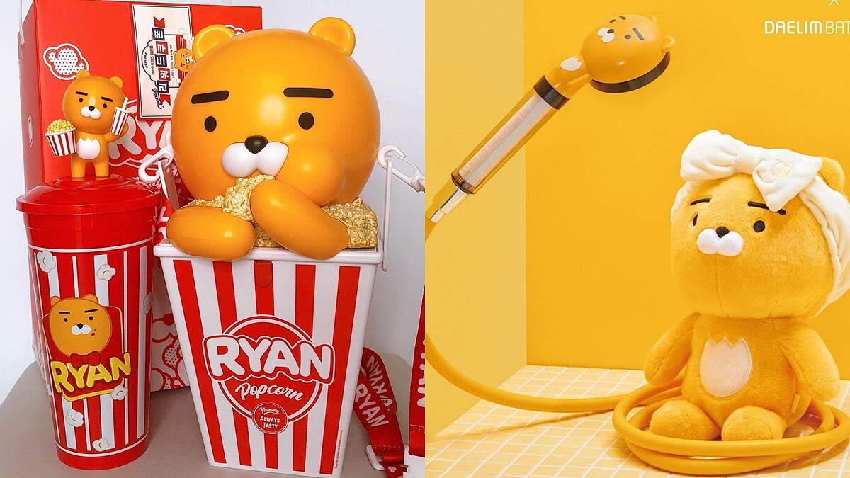 Ryan無所不在！Kakao Friends推出超萌萊恩爆米花桶、蓮蓬頭、手持電風扇……滿滿萊恩超療癒