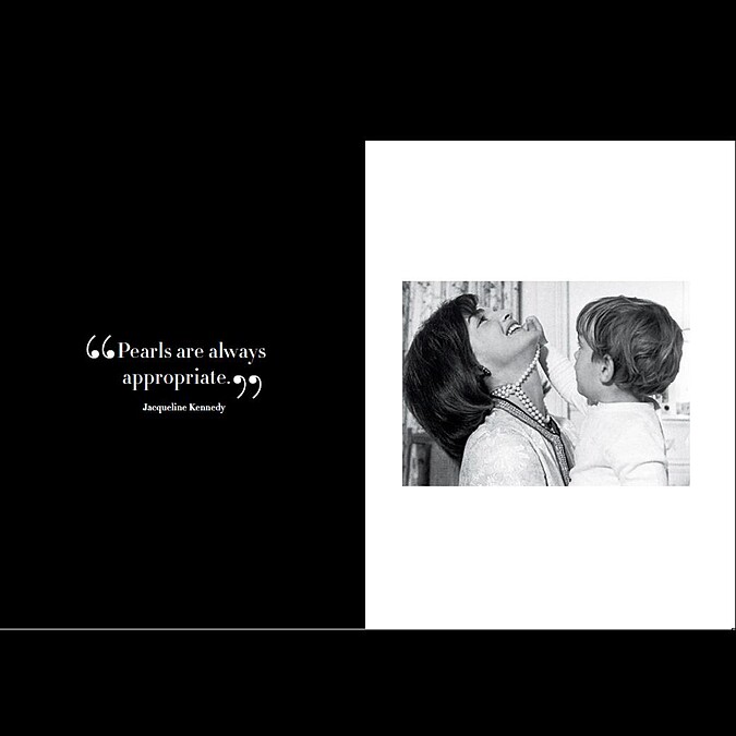 賈姬，翻拍自MIKIMOTO與 Assouline合作出版的《The Pearl Necklace Book by Assouline》