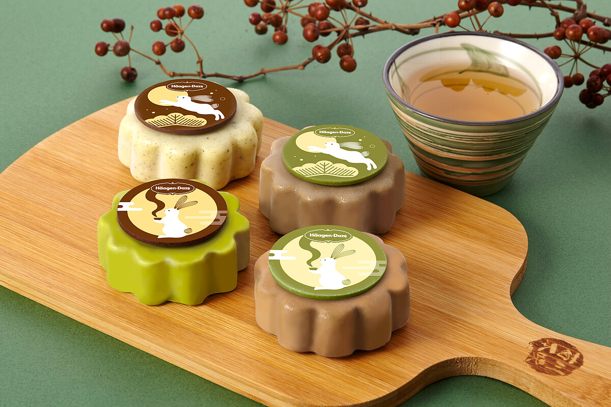 H&auml;agen-Dazs秋月茶韻系列中秋禮盒，NT$1,080/盒 (每盒4入)