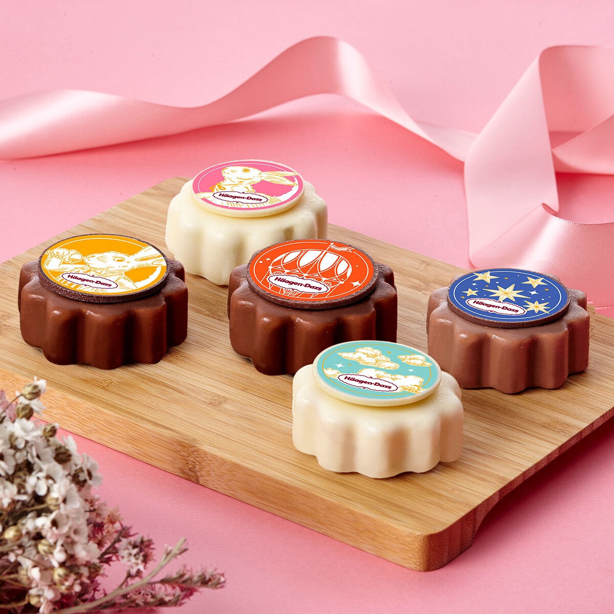 H&auml;agen-Dazs玲瓏心意系列中秋禮盒，NT$1,080 /盒 (每盒5入)