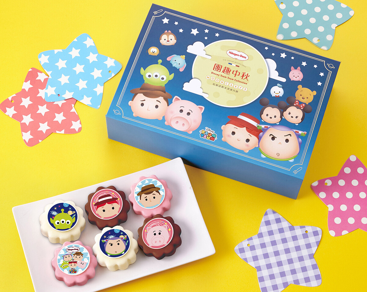 H&auml;agen-Dazs團趣中秋系列中秋禮盒，NT$1,380 /盒 (每盒6入)