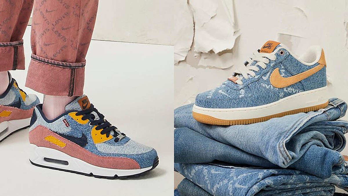 球鞋控務必要收藏!Nike再度攜手LEVI’S推出Air Max 90、Air Force 1丹寧拼接配色